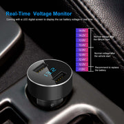 Universal 15W/3.1A Dual USB Car Charger Adapter Aluminum Alloy Fast Car Charging Adapter