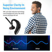 Wireless V5.0 Earpiece ENC Driving Earbuds 180° Rotatable Left Right Ear Fit Earphone