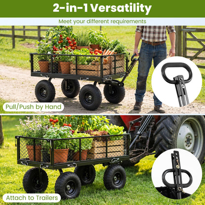 880 lbs Utility Wagon Flatbed with Removable Oxford Cloth Liner