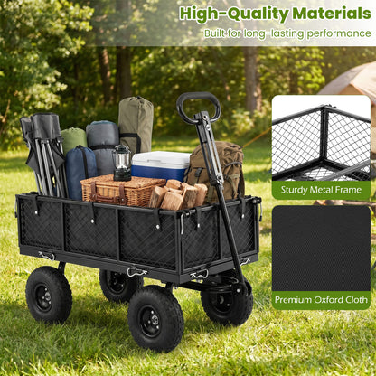 880 lbs Utility Wagon Flatbed with Removable Oxford Cloth Liner