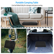 Foldable Camping Grill Table with Side Trays
