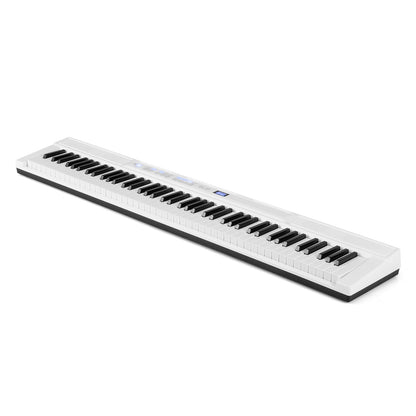 88-Key Electric Piano Keyboard with Adjustable Stand and Portable Bag-White