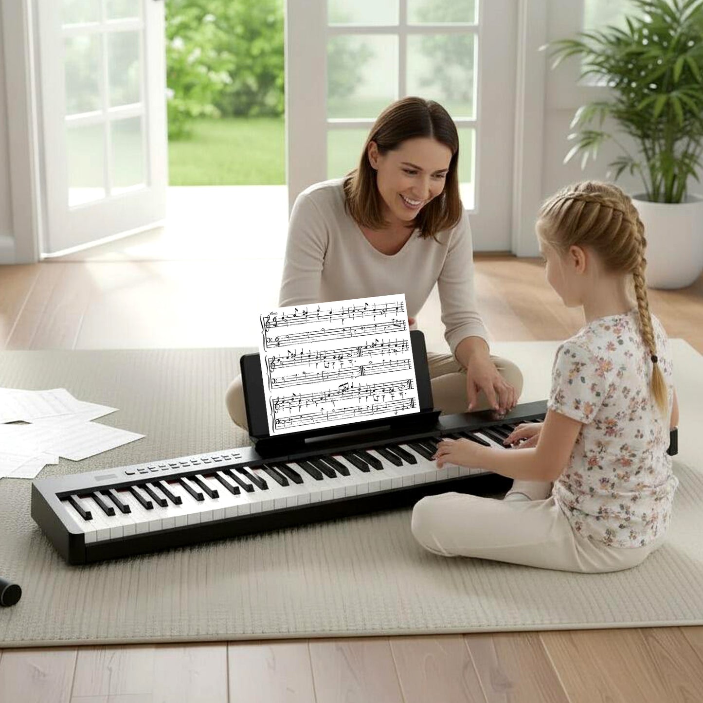 88 Keys Velocity-Sensitive Piano Keyboard with French DREAM Audio Source-Black