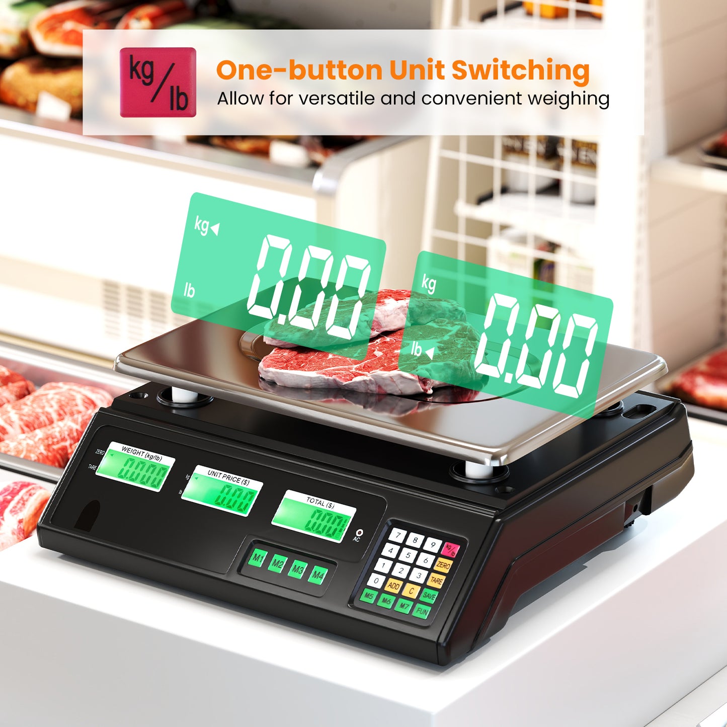 88lb Price Computing Scale Digital Commercial Food Scale with Counting Function