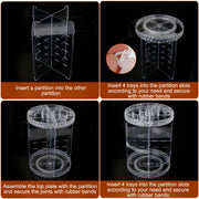 360° Rotating Makeup Organizer Clear Cosmetic Storage Rack