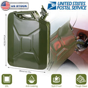 20L Gas Can 5 Gallon Spill Proof Gasoline Fuel Jerry Can Heavy Duty Steel
