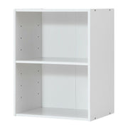 2-Layer Multifunctional Furniture Display Cabinet with Large Capacity Storage Space-White