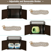 Wooden Cat Litter Box Enclosure Hidden Cat Washroom with Storage Layer