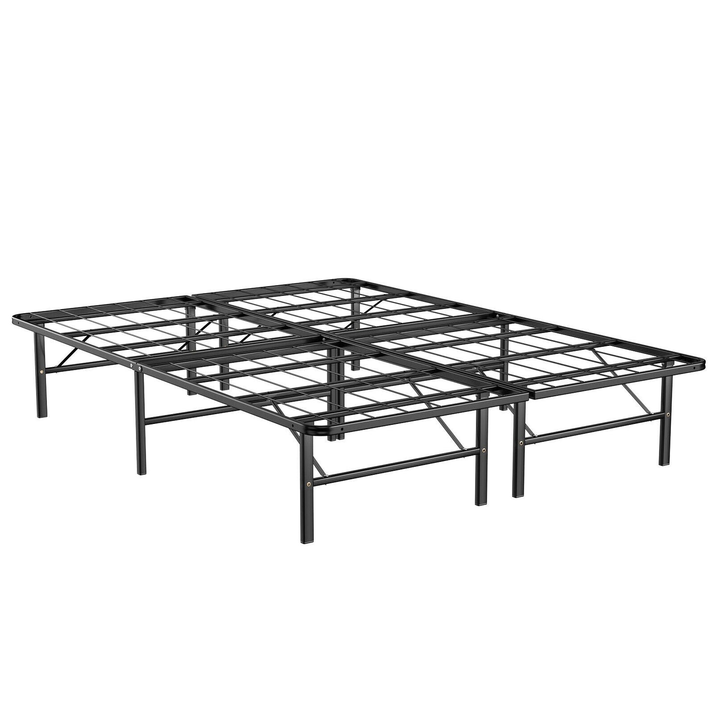 Twin/Full/Queen Size Foldable Metal Platform Bed with Tool-Free Assembly-Queen size - Queen Size