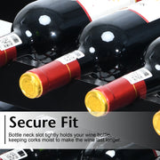 2-Tier 12 Bottles Bamboo Storage Shelf Wine Rack-Brown