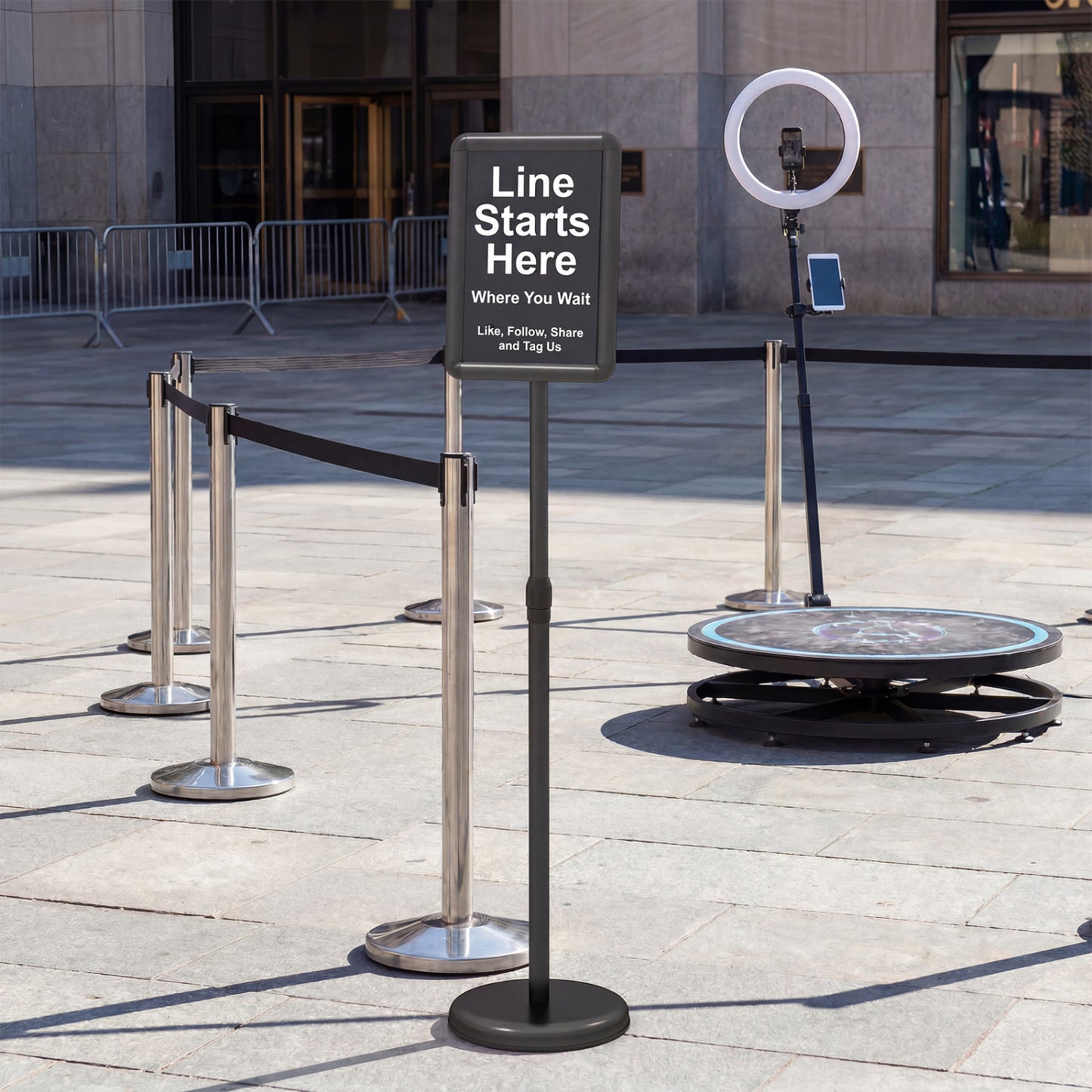 Adjustable Sign Holder Stand with 360° Rotation - 8.5 x 11 Inch