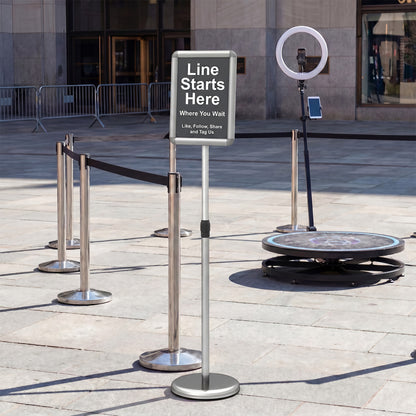 Adjustable Sign Holder Stand with 360° Rotation - 8.5 x 11 Inch