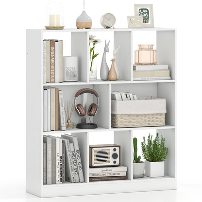 8-Cube Bookcase 3-Tier Storage Organizer with Anti-Tip Kit