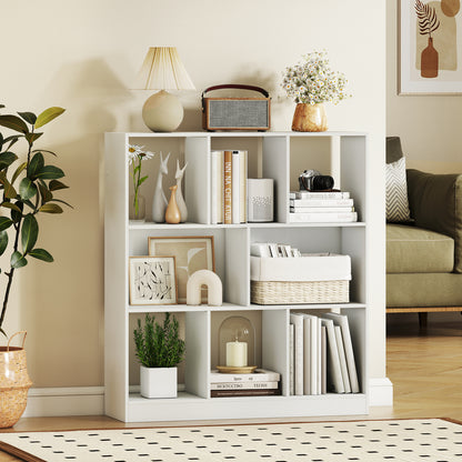 8-Cube Bookcase 3-Tier Storage Organizer with Anti-Tip Kit