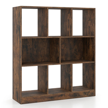 8-Cube Bookcase 3-Tier Storage Organizer with Anti-Tip Kit