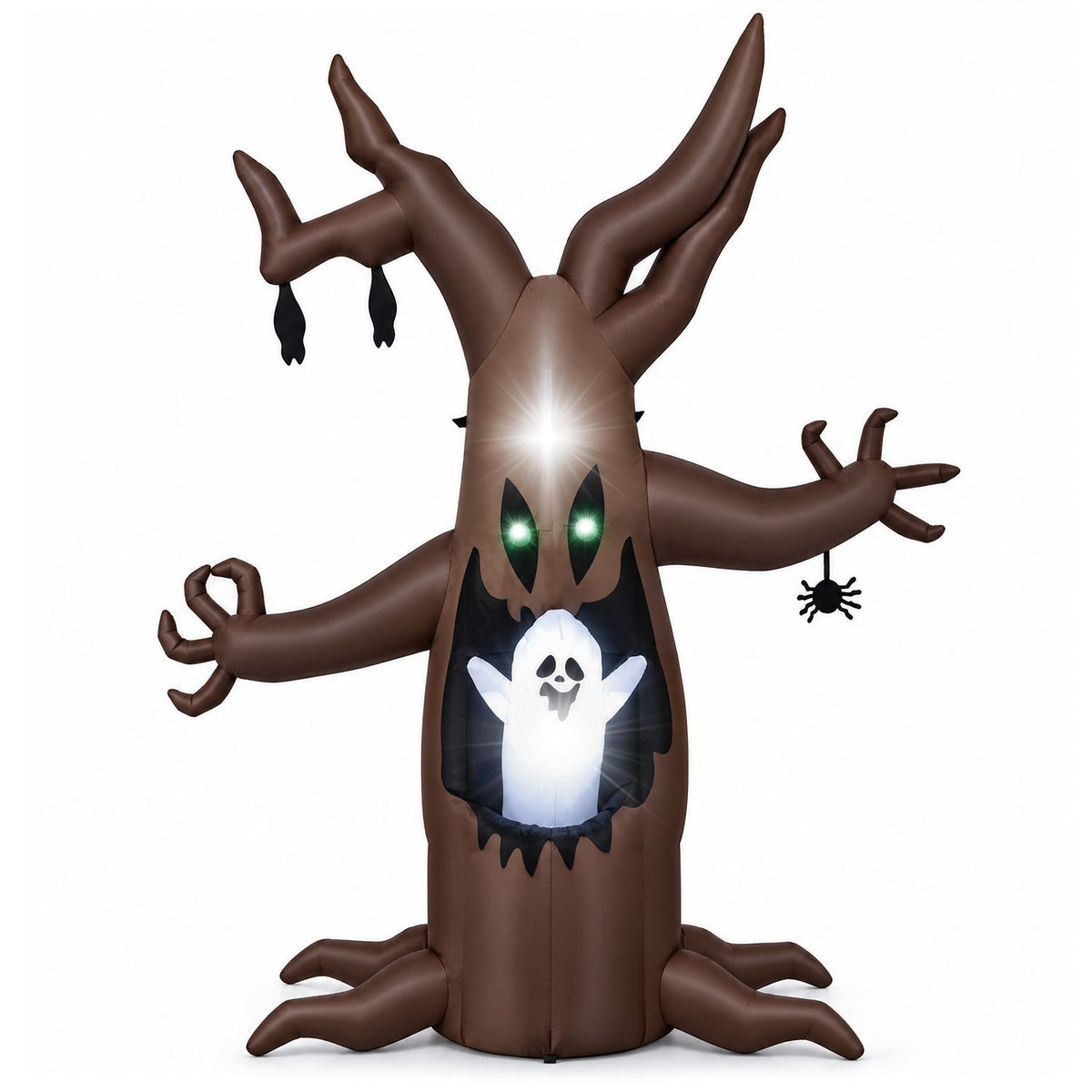 8 FT Halloween Inflatable Tree with Animated Popping Ghost for Holiday