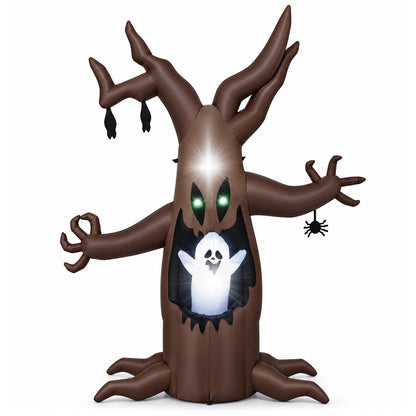 8 FT Halloween Inflatable Tree with Animated Popping Ghost for Holiday