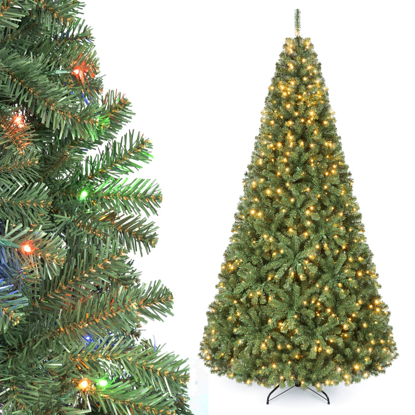 Artificial Christmas Tree with Pre-Lit LED Lights