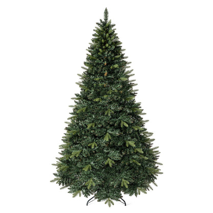 8 FT Artificial Christmas Tree with 1450 Full Branch Tips and Folding Metal Stand