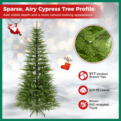 5 FT Pre-Lit Artificial Christmas Tree with 670 Warm White Lights