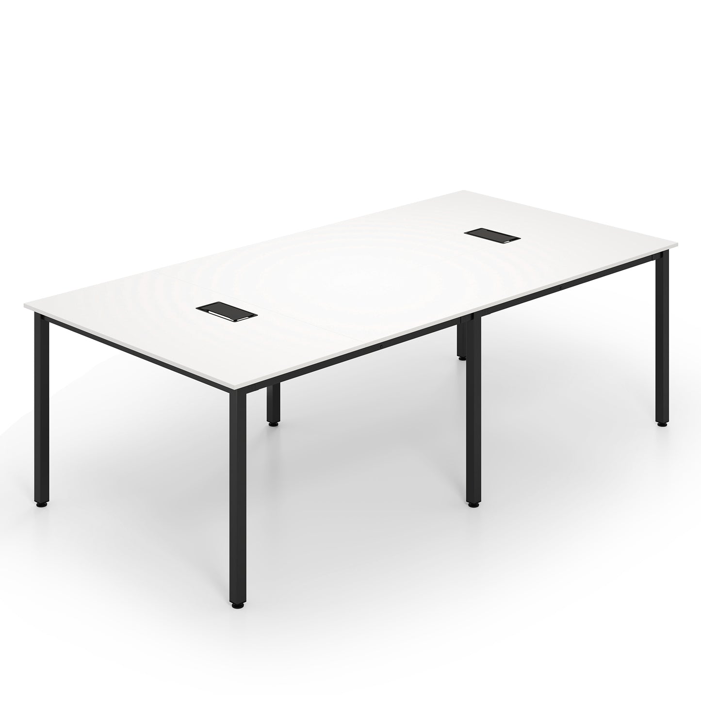 8 Feet Conference Room Table Large Meeting Table Seats up to 10 People-White - White