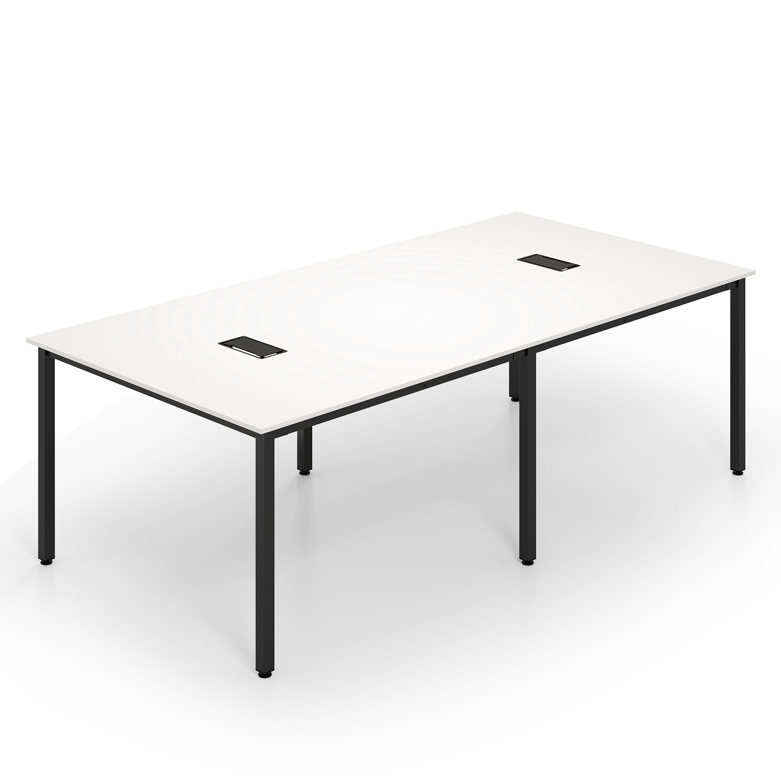 8 Feet Conference Room Table Large Meeting Table Seats up to 10 People-White - White