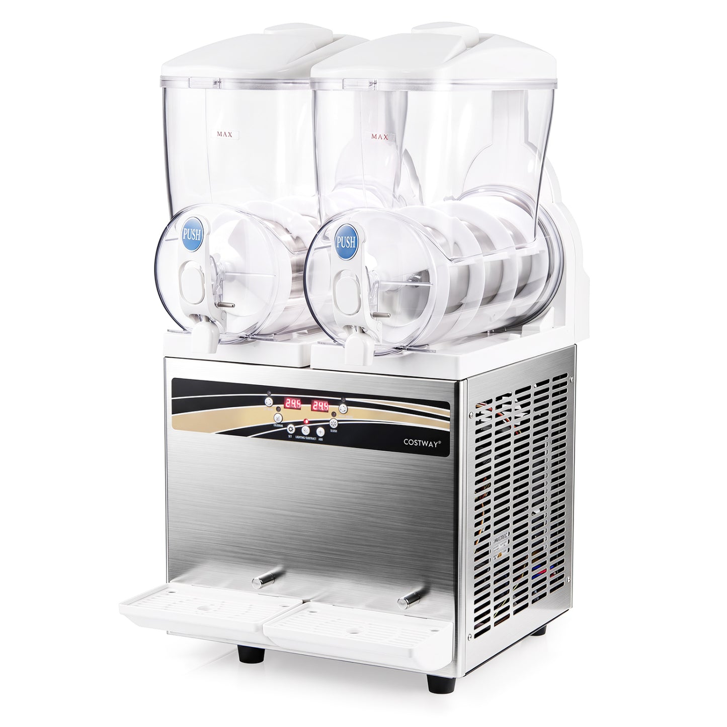 Commercial Slushie Machine 8 Gallon Dual Tank with LED Lights