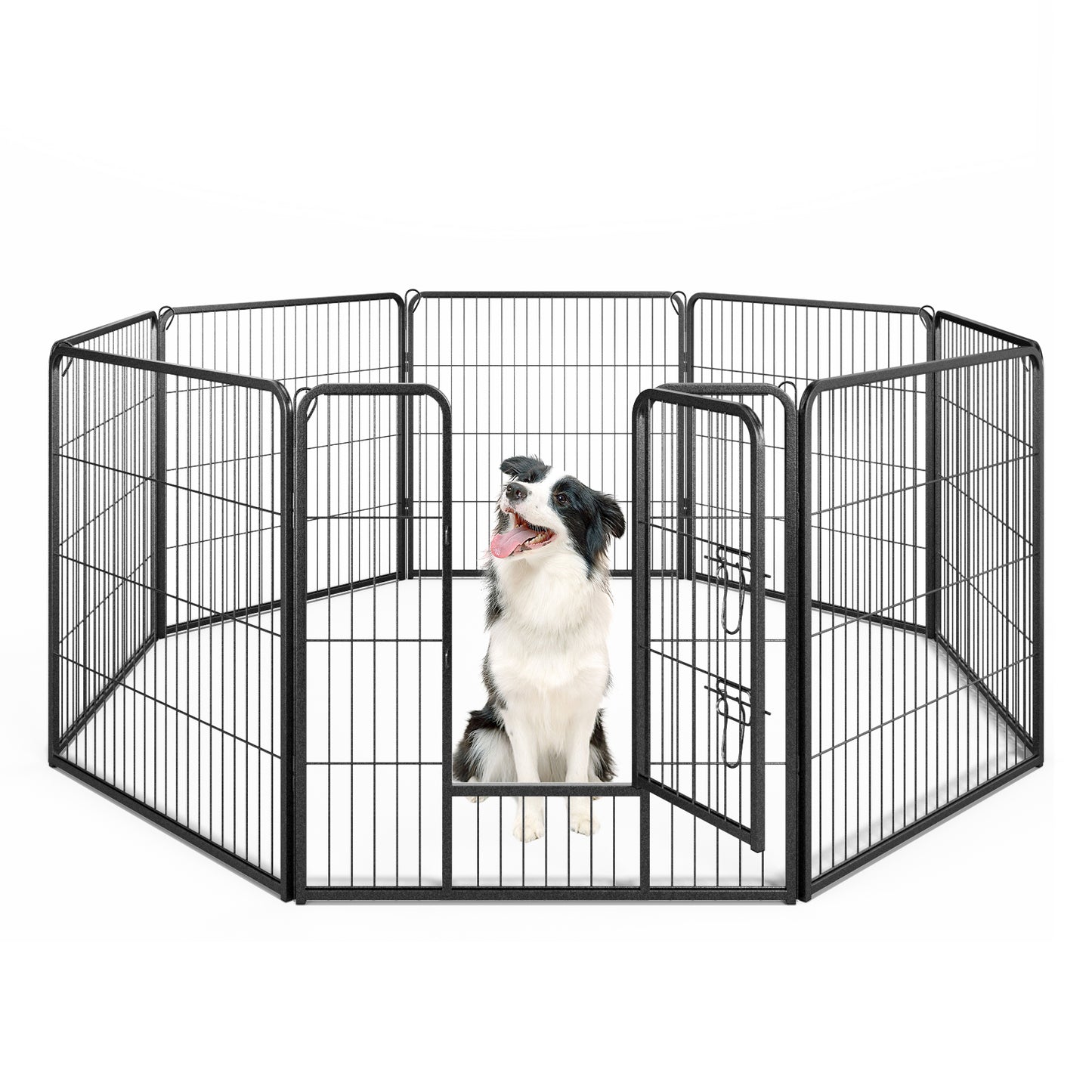 8 Panel 32 Inch Height Pet Fence Indoor Outdoor-32 inches - 32 Inches