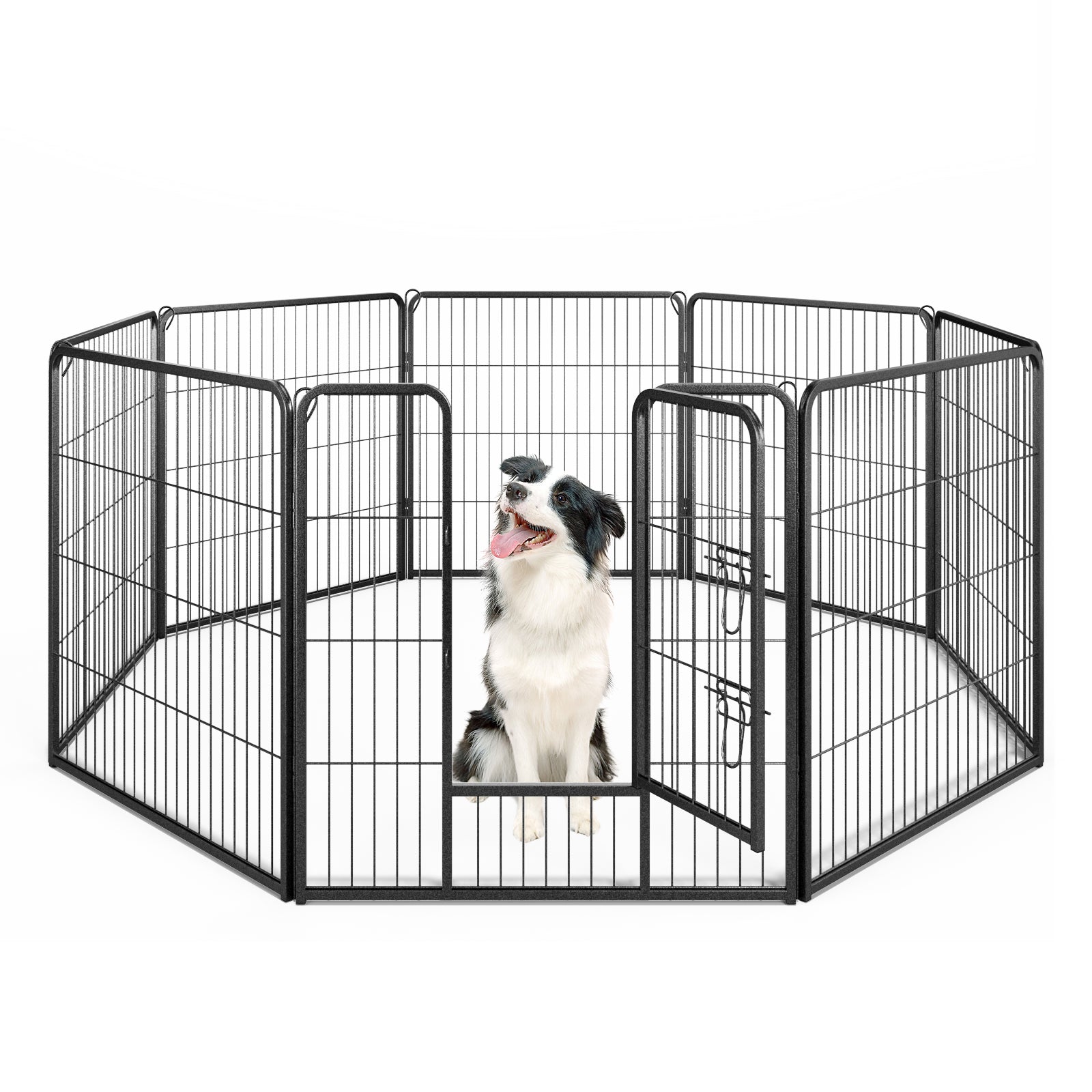 8 Panel 32 Inch Height Pet Fence Indoor Outdoor-32 inches - 32 Inches