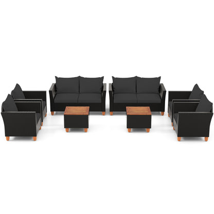 8-Piece Outdoor Conversation Set with Storage Coffee Table