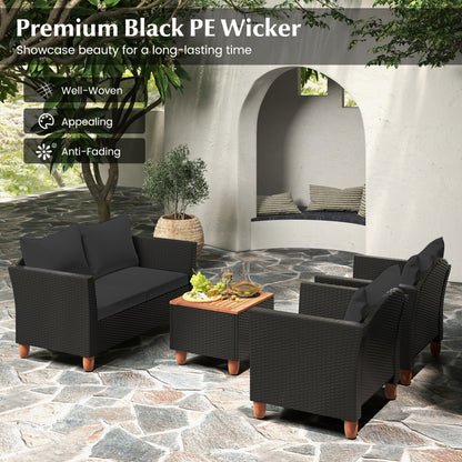 8-Piece Outdoor Conversation Set with Storage Coffee Table
