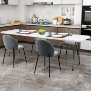 8 ft Portable Folding Table 350 LBS Fold-in-Half Table with HDPE Tabletop-White