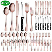 48-Piece Silverware Set Stainless Steel