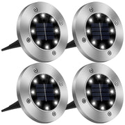 4Pcs Solar Powered Ground Light Outdoor