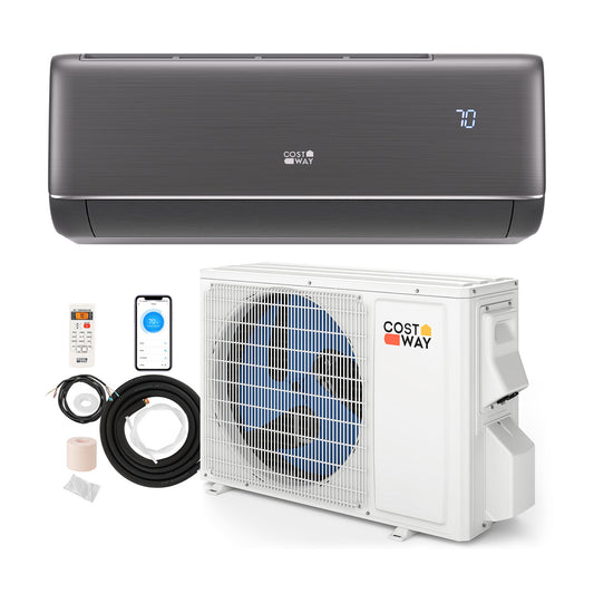 GreyVolt Series 9100 BTU 20.5 SEER2 115V WiFi Enabled Mini Split AC Compatible with Alexa Gray
