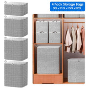 4 Pack Foldable Closet Storage Bags