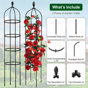 2 Packs Garden Obelisk Trellis