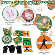 171Pcs Baseball Party Supplies Kit