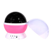 Pink LED Rotating Starry Sky Projector Kids Night Light