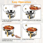 Buffet Server Set, 4.76QT Stainless Steel