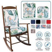 2Pcs Rocking Chair Cushion Upper And Lower Back