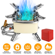 13,000W Windproof 5-Head Camping Gas Stove