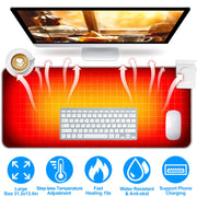 Winter Desktop Hand Warmer Mat Heated Gaming Mouse Pad Large Mouse Pad