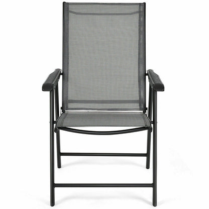 Set of 2 Outdoor Patio Folding Chairs-Gray