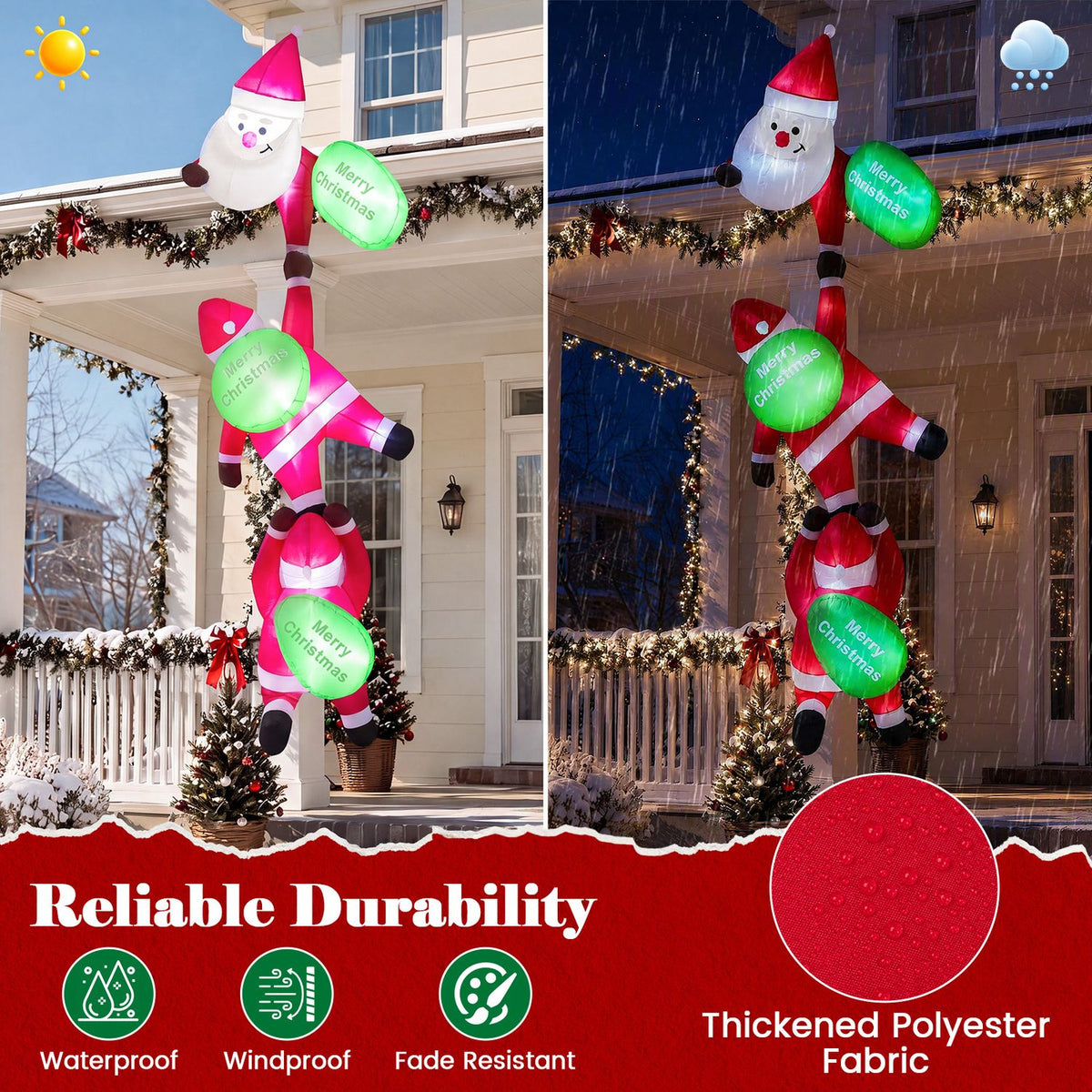 9.2 FT Hanging Christmas Inflatable Indoor Outdoor Decoration for Holiday Decor