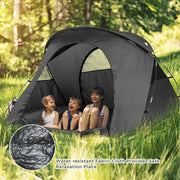 2-Person Outdoor Camping Tent with External Cover-Gray