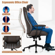High Adjustable Back Executive Office Chair with Armrest-Brown