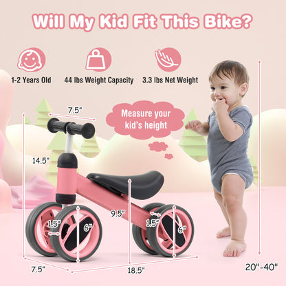 4 Wheels Baby Balance Bike Toy