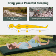 Self-inflating Lightweight Folding Foam Sleeping Cot with Storage bag-Blue - Green