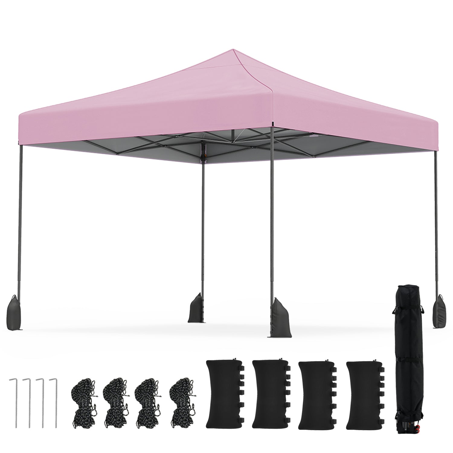 9.5 x 9.5 Feet Pop up Canopy Tent with Adjustable Heights